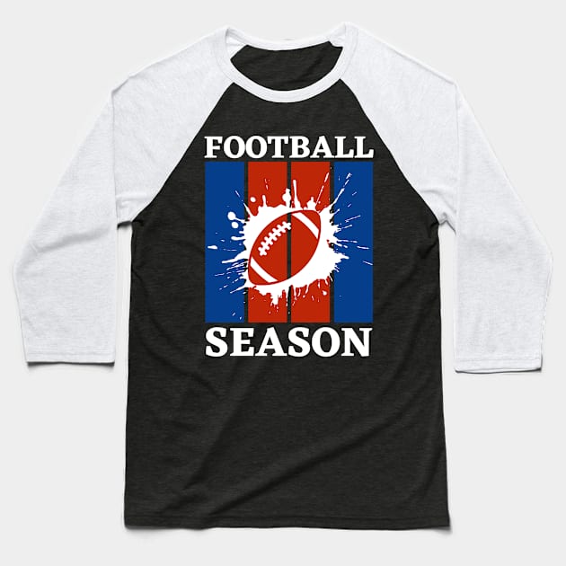 Mens Vintage American Football Season Funny Football Dad Thanksgiving Baseball T-Shirt by Illustradise